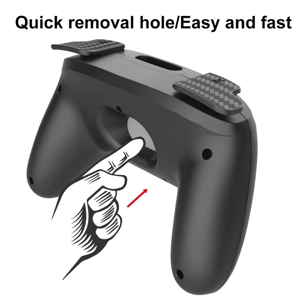 IFEEHE 2PCS Grips for Switch 2 Left Right Game Hand Grip Case for Switch 2 Controllers (Black)