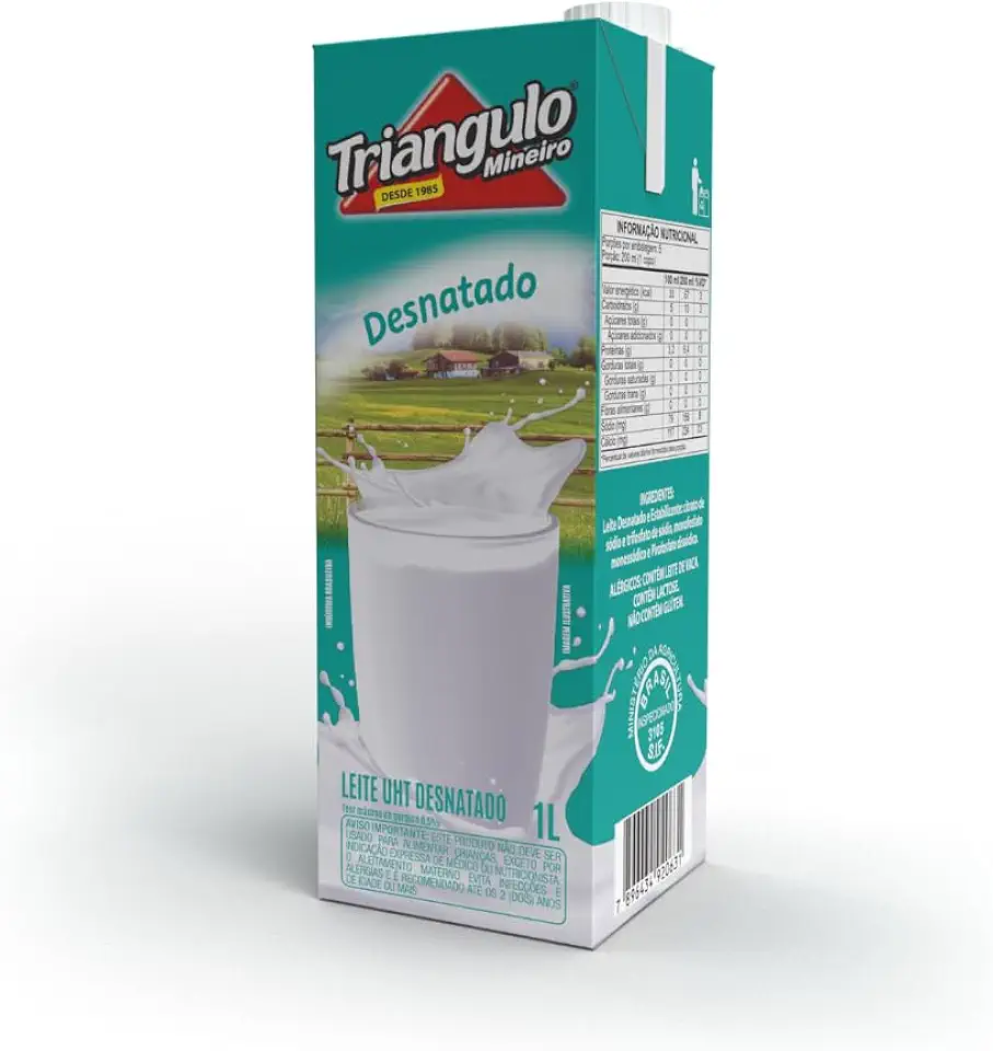 Leite Desnatado UHT de 1 Litro, Triângulo