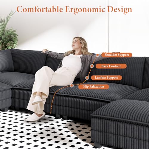 U-Shaped Cloud Sectional Sofa for Ultimate Comfort - Image 5