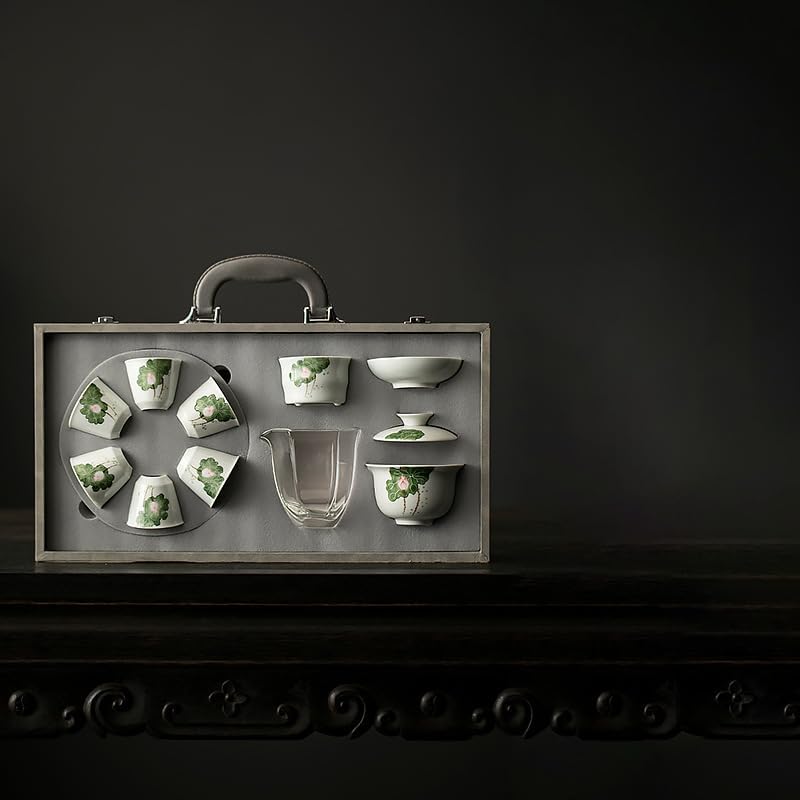 White Porcelain Covered Bowl Tea Cup Complete Kung Fu Tea Set Gift Boxed Corporate Gift Giving-picture1