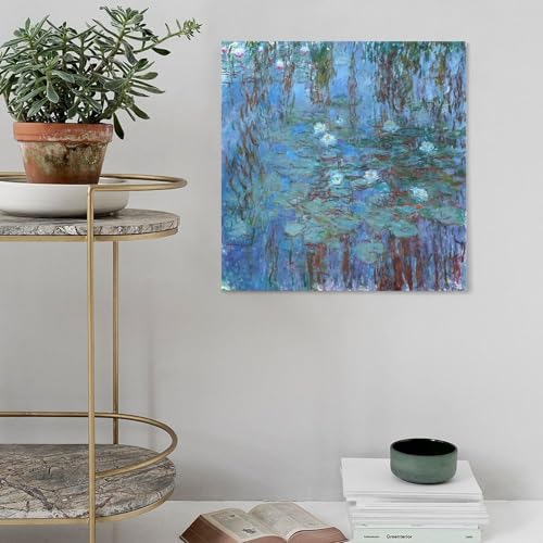 Nénuphars bleus Claude Monet impression sur toile cadre salon