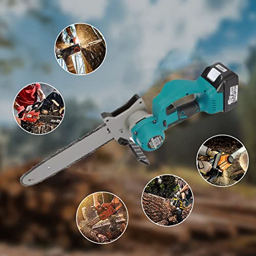 ZHANGTAOLF 10-Zoll-Mini-Kettensäge schnurlos mit 1 Batterie, 21 V 4,0AH Batterie mit Einer Hand-Handheld-Kette, kleine… – Bild 7