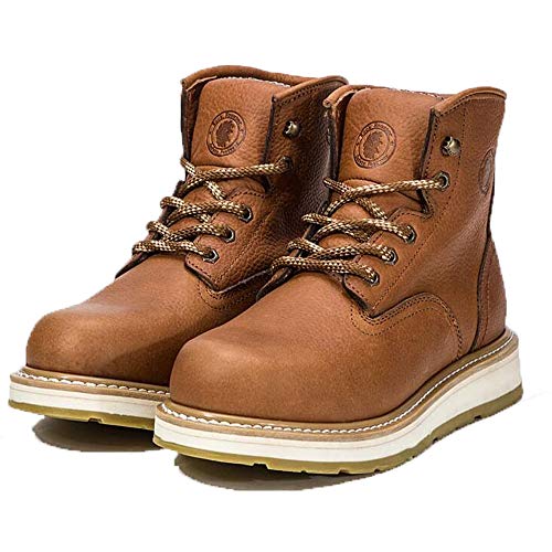 Rockrooster Mens Hiking Safety Boots With Carbon Composite Toecap Waterproof Safety Working Shoes (7.5,Soft Toe || Tan) #TOP3