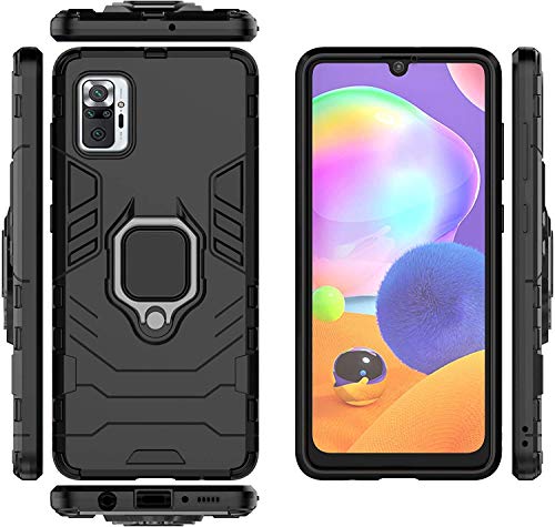 Image of Designerz Hub Redmi Note 10 Pro /Pro Max Case 360 Degree Rotation Durable Dual Layer Slim Shockproof Armor Hybrid Kickstand Holder and Full-Body Protective Case Cover for Redmi Note 10 Pro /Pro Max