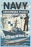 Navy Crossword Puzzle Book: A Fun and Educational Collection of Nautical Crosswords for Sailors, Veterans, and Ocean Lovers...