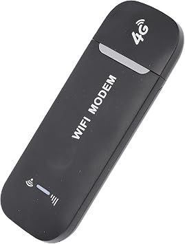 4G LTE WiFi Modem Portable Hotspot Wireless Router for High Speed 8 Connected Devices, Secure Encryption for Travel Material ABSIP 192.168.100.1 Black