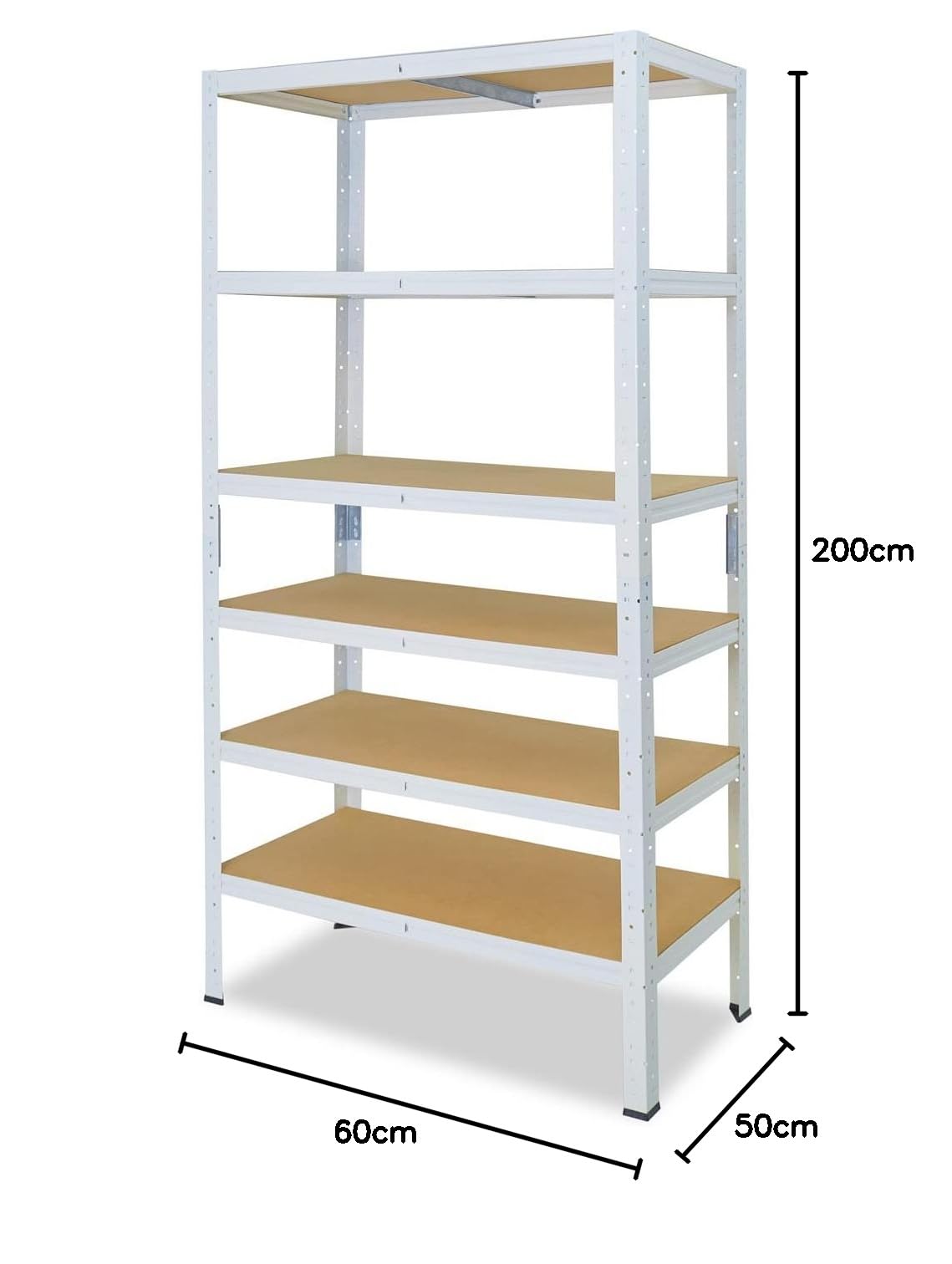 Étagère Métallique 6 Niveaux 200x120x40 Cm - Charge 145 Kg Par Plateau, Anthracite - Pour Garage, Cave, Atelier