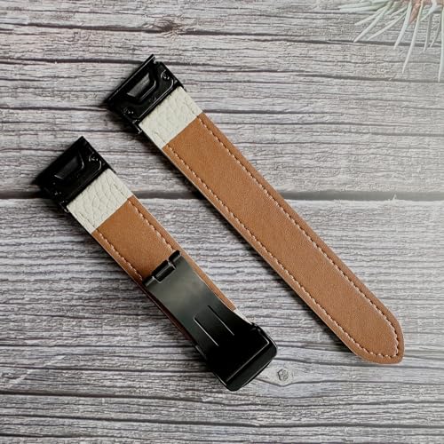 Correa de cuero compatible con Garmin Fenix 7S/6S/5S miniatura 6