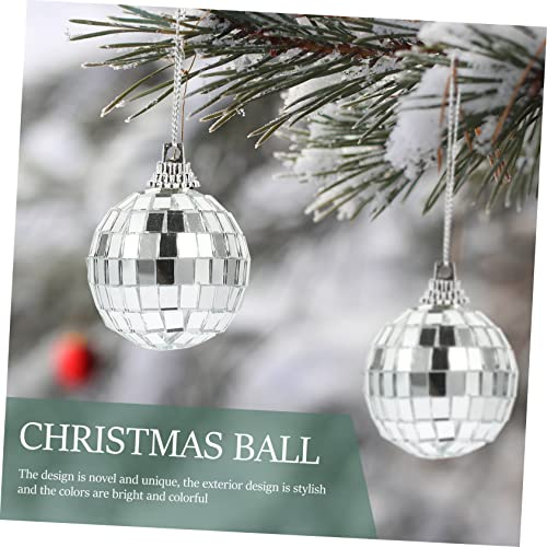WOONEKY - 6 bolas espejadas para decoración navideña, fiestas y eventos de baile, colgantes reflectantes para bodas, pubs y discotecas miniatura 3