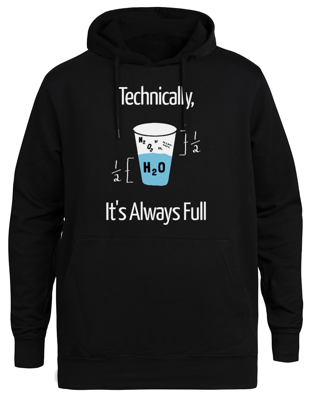 Zabawny Humor Naukowy Unisex Czarna Bluza Ekologiczna z Kapturem Unisex Black Hoodie Eco-Friendly Hooded Jacket