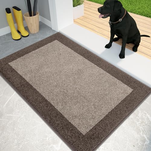 PURRUGS-Dirt-Trapper-Door-Mat-24-x-36-Non-SlipSkid-Machine-Washable-Entryway-Rug-Shoes-Scraper-Throw-Rug-Super-Absorbent-Area-Rug-for-Muddy-Wet-Shoes-and-Paws-Beige-Grayish-Brown PURRUGS Dirt Trapper Door Mat 24 x 36 Non SlipSkid Machine Washable Entryway Rug Shoes Scraper Throw Rug Super Absorbent Area Rug for Muddy Wet Shoes and Paws Beige Grayish Brown