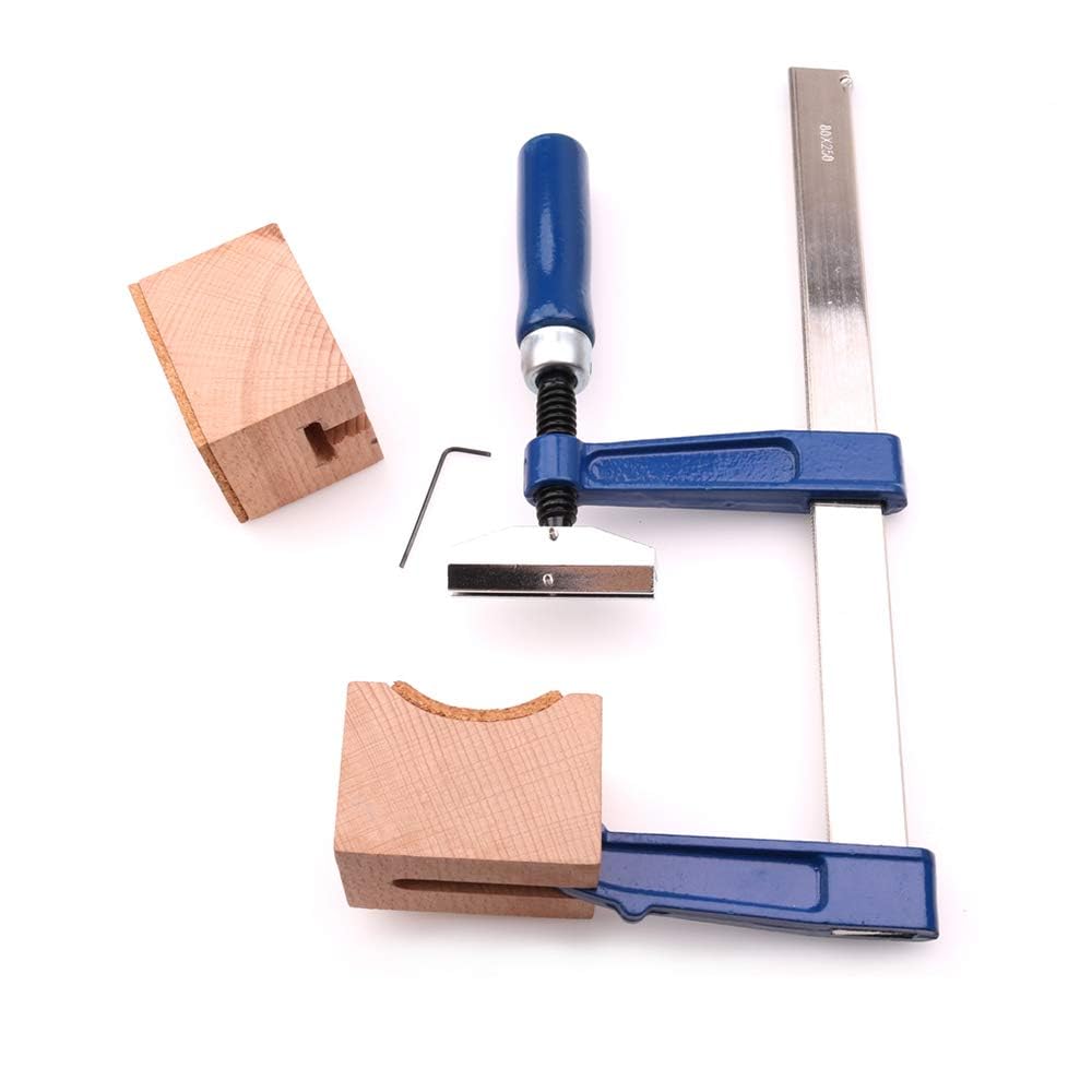 Outil de Presse de Guitare Presser les Frettes avec Blocs en Bois et Mini Clé Hexagonale Facile à Utiliser Outils de Biseau pour Réparer