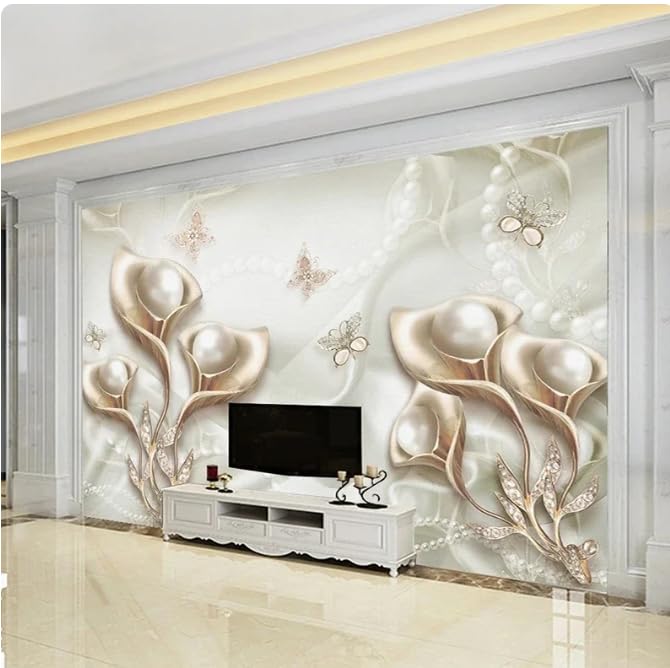 Peintures murales 3D Papillon et réflexion d'eau pour un design d'intérieur chic