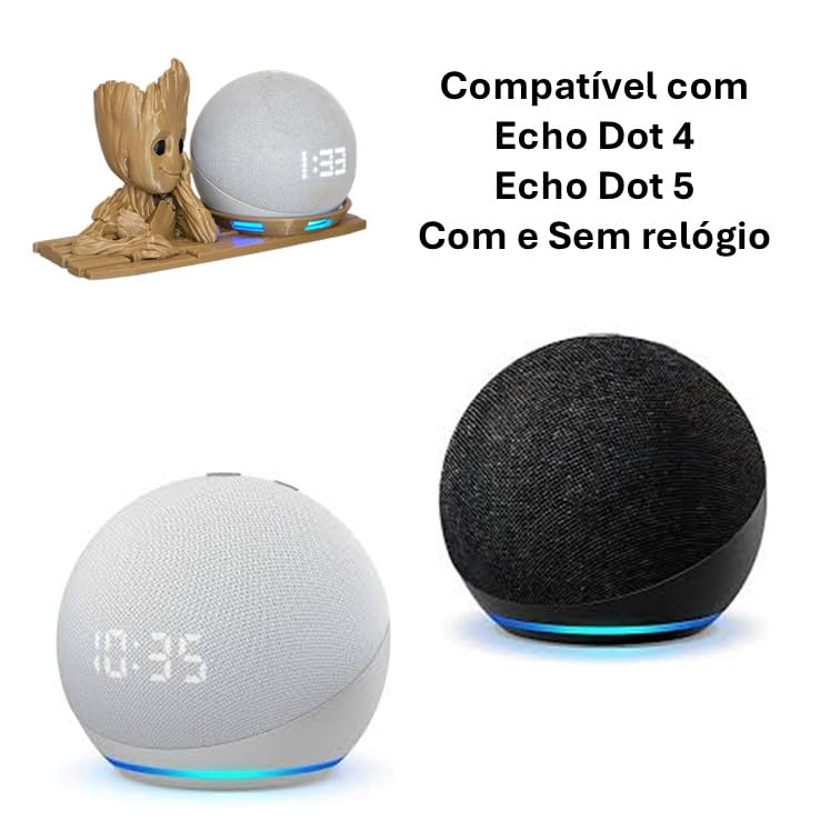 Suporte Alexa Echo Dot 4 e Echo Dot 5 Groot Guardiões da Galáxia