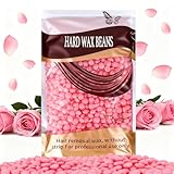 Rose Wachs für Haarentfernung, 450g Pink Waxing für Gesicht Augenbrauen Beine Arme Bikini Full Body Sensible Haut ohne Wachsstreifen, Wax für Mann Frau Hause und im Salon