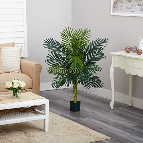 Nearly Natural 5357 4Ft. Golden Cane Palm Artificial Tree thumb #2