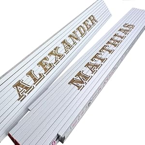 Laser-Diele ZS_Name Zollstock Personalisiert 2m