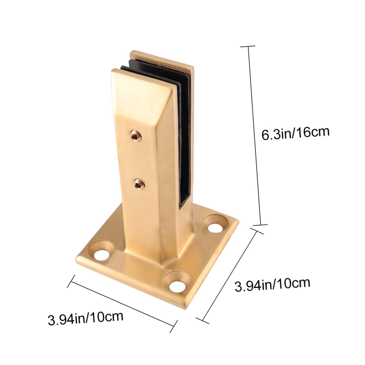 TOBBOMEY Glass Bracket Clamp Support Shelf Clips Bracket No Holes Needed for Shelf Support