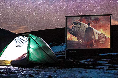 Pantalla portátil para proyector con soporte 100 pulg miniatura 3