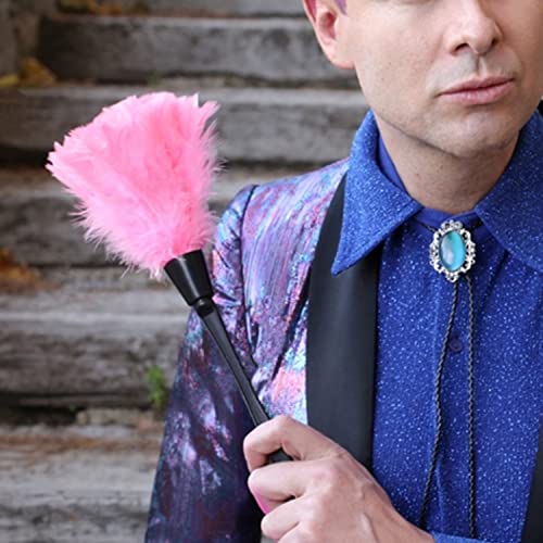 Image of 14 Inch Turkey Feather Duster - Lightweight Cleaning Brush for Home, Office, Furniture, Blinds, and Electronics(Pink)
