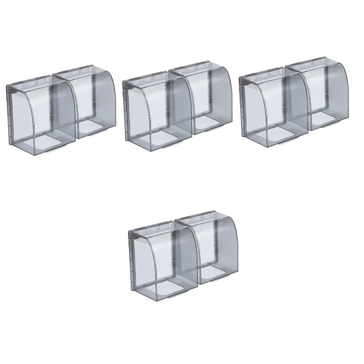 Tofficu 4 Set Copripresa Adesivo Per Esterni E Interni Protezione Elettrica Per Bagno Cucina E Ufficio Design Compatto E Resistente Spruzzi 2 Pezzi*4