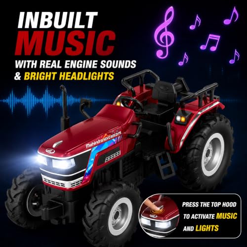 Image of Mahindra Novo 605 DI-PS Tractor Pullback Toy for Kids