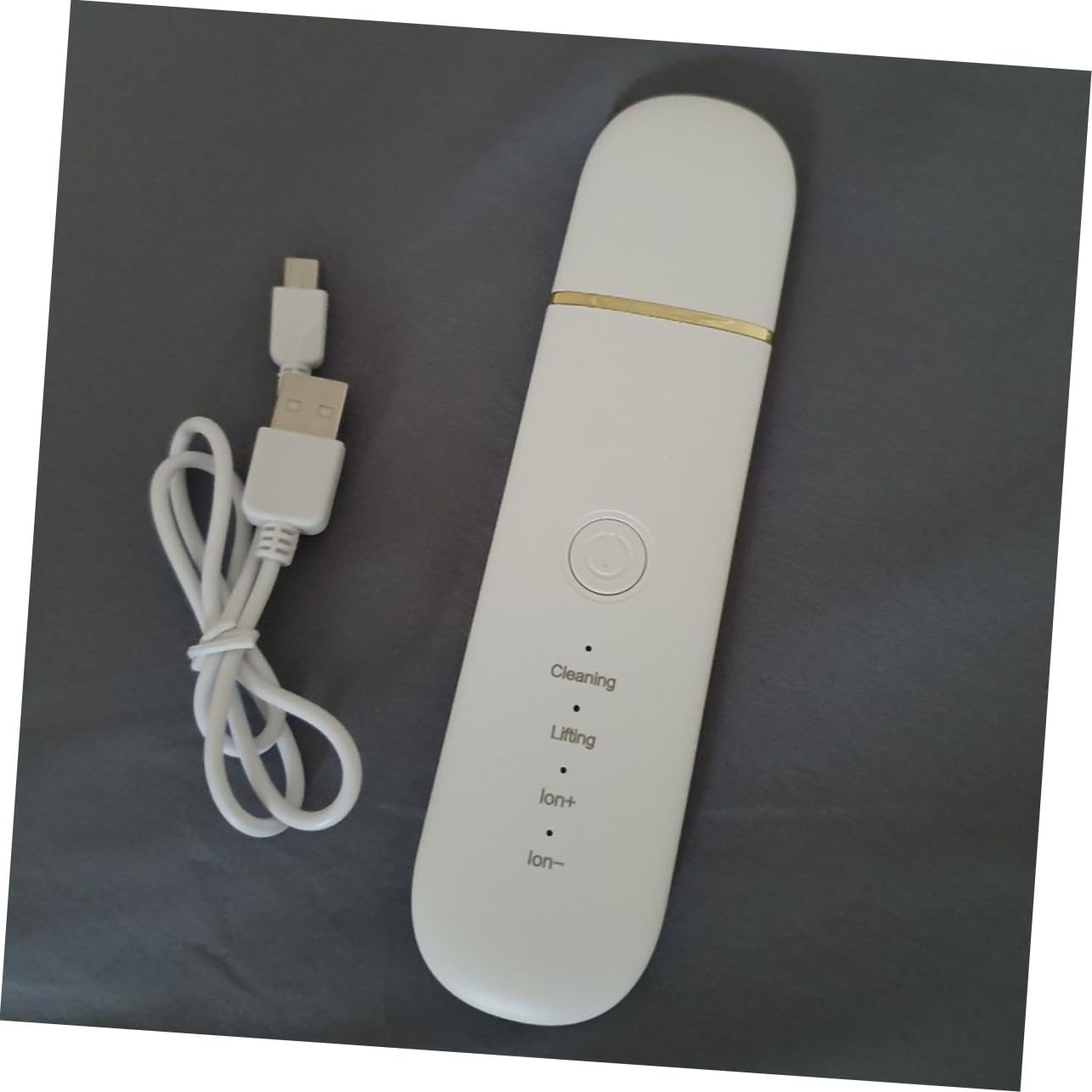 Pala De Belleza y Limpiador Facial Ultrasónico, 1 Unidad, Tamaño Compacto, Instrumento De Limpieza Facial a Prueba De Agua, Adecuado para Cuidado Personal y Piel, Color Blanco