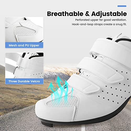Image of Men's Cycling Shoes - 2 & 3 Bolt Look Delta Cleat Spin Bike Shoes - Compatible with SPD Clips - Perfect for Indoor & Outdoor Road Cycling