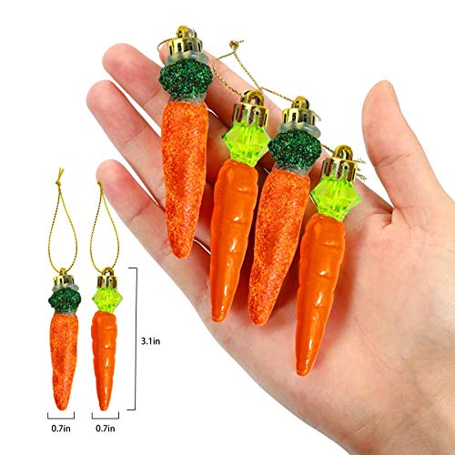 image for SHANGXING 30PCS Easter Carrot Hanging Ornaments- Easter Carrots Hangin