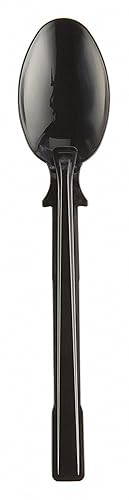 Dixie Ultra DUSSPT5 - Juego de cucharas de sopa de polipropileno, color negro