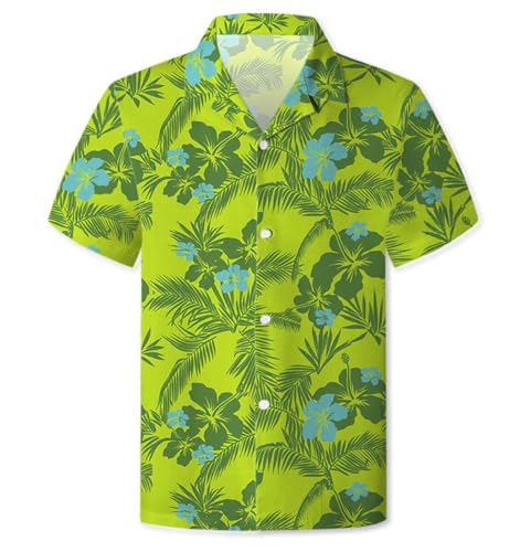 Image of Cromoncent Matching Hawaiian Outfits for Family, Dad and Son Matching Luau Beach Tropical Shirts Mommy Daughter Tropical Sets