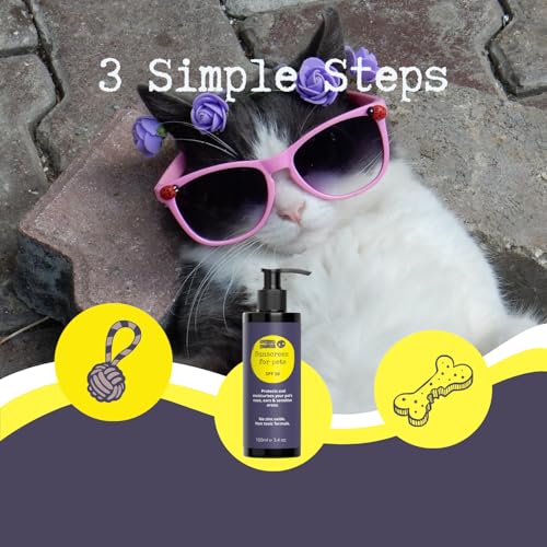 Noseprint LSF 50 Pet Sunscreen Lotion Flasche | Feuchtigkeitsspendender Sonnenschutz für Hunde und Katzen | Ungiftige Formel Hundenase | Hundepfotenbalsam Sonnencreme