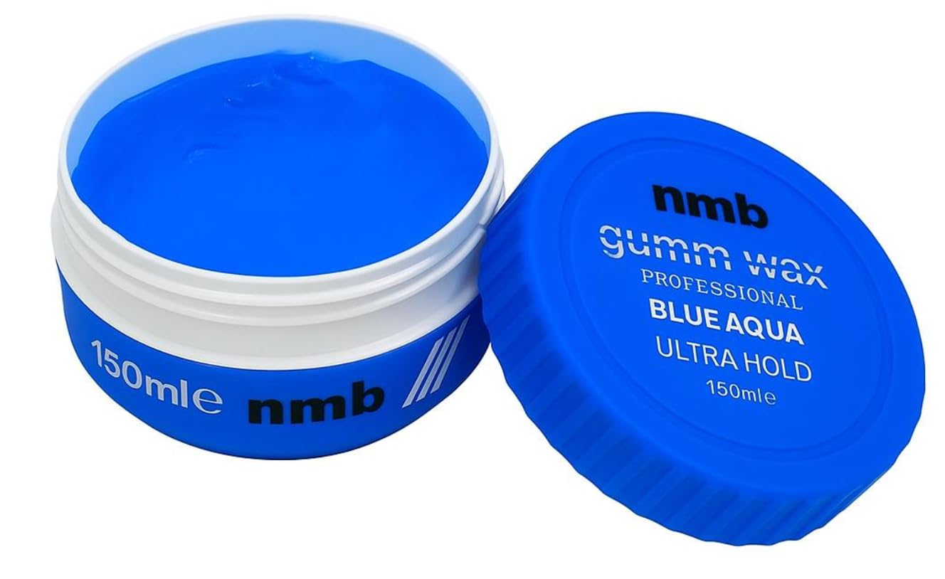 NMB Gumm-wax Professional Hair Styling Wax, Red Aqua, Green Matte, Blue Aqua, Black Aqua, 150 ml (Pack of 1)