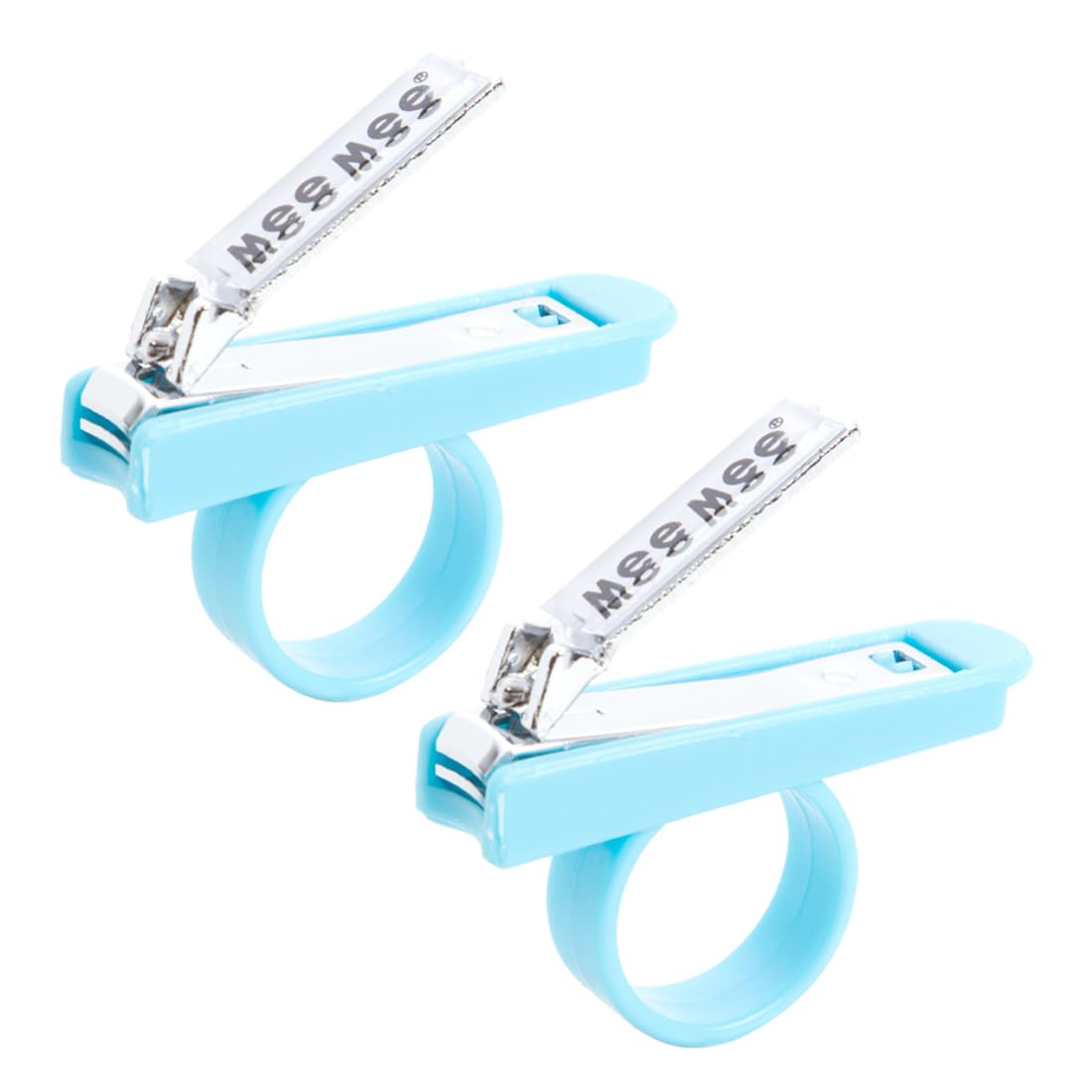 Mee Mee Gentle Nail Clipper (Pack of 2 - With Easy Grip, Blue)