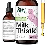 Forever Puppy Milk Thistle for Dogs - Liver Supplements for Dogs w/Milk Thistle Liquid Extract - Herbal Liver Support Drops for Large Medium Small Breed - Silymarin Vitamins and Supplements - 4 oz
