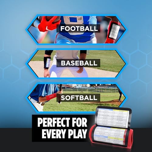 Image of Sports Unlimited Adult Triple Wrist Coach, Football Wristbands for Plays, Baseball Wristbands, QB Arm Bands