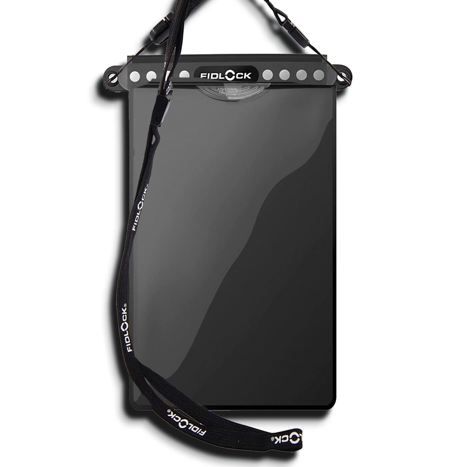 FIDLOCK Hermetic Dry Bag Flexible Magnetic Self-Sealing Bag for Cellphone | 100% Water & Sand Proof | Practical Size with a Large Opening | Lanyard
