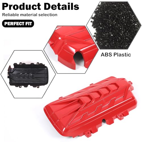 Image of for Corvette C8 Engine Cover Trim for Corvette C8 2020-2025 Stingray E-Ray Z51 Engine Bay Protection Panel Cover Trim Exterior C8 Corvette Accessories ABS (Sport Red)