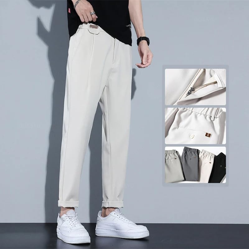 Business Suit Pants Men Solid Casual Office Formal Trousers Male2