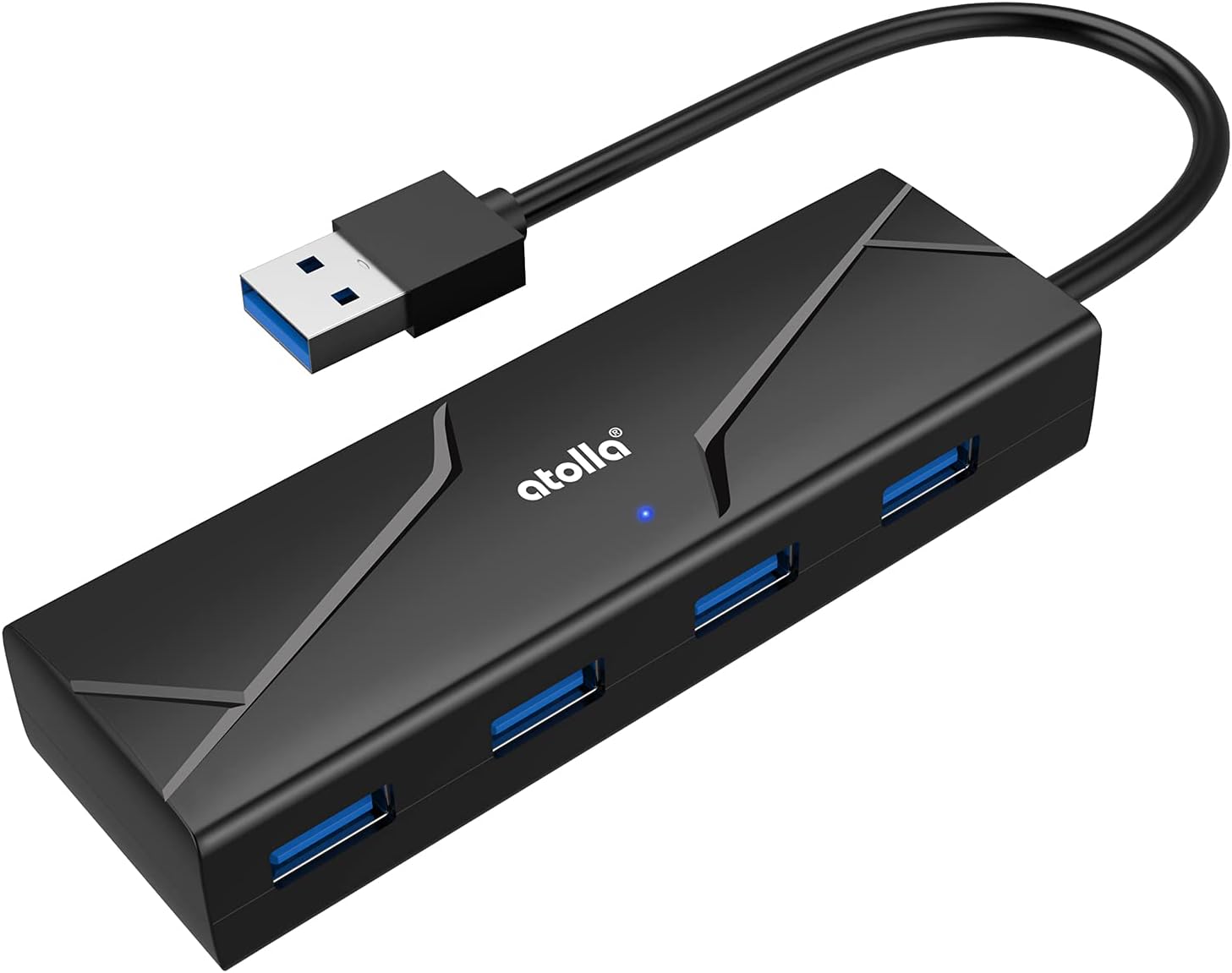 Hub USB 3.0 Alimenté 10 Ports Atolla Avec Interrupteurs Individuels - Adaptateur 12V/2.5A Pour Clavier Souris Imprimante