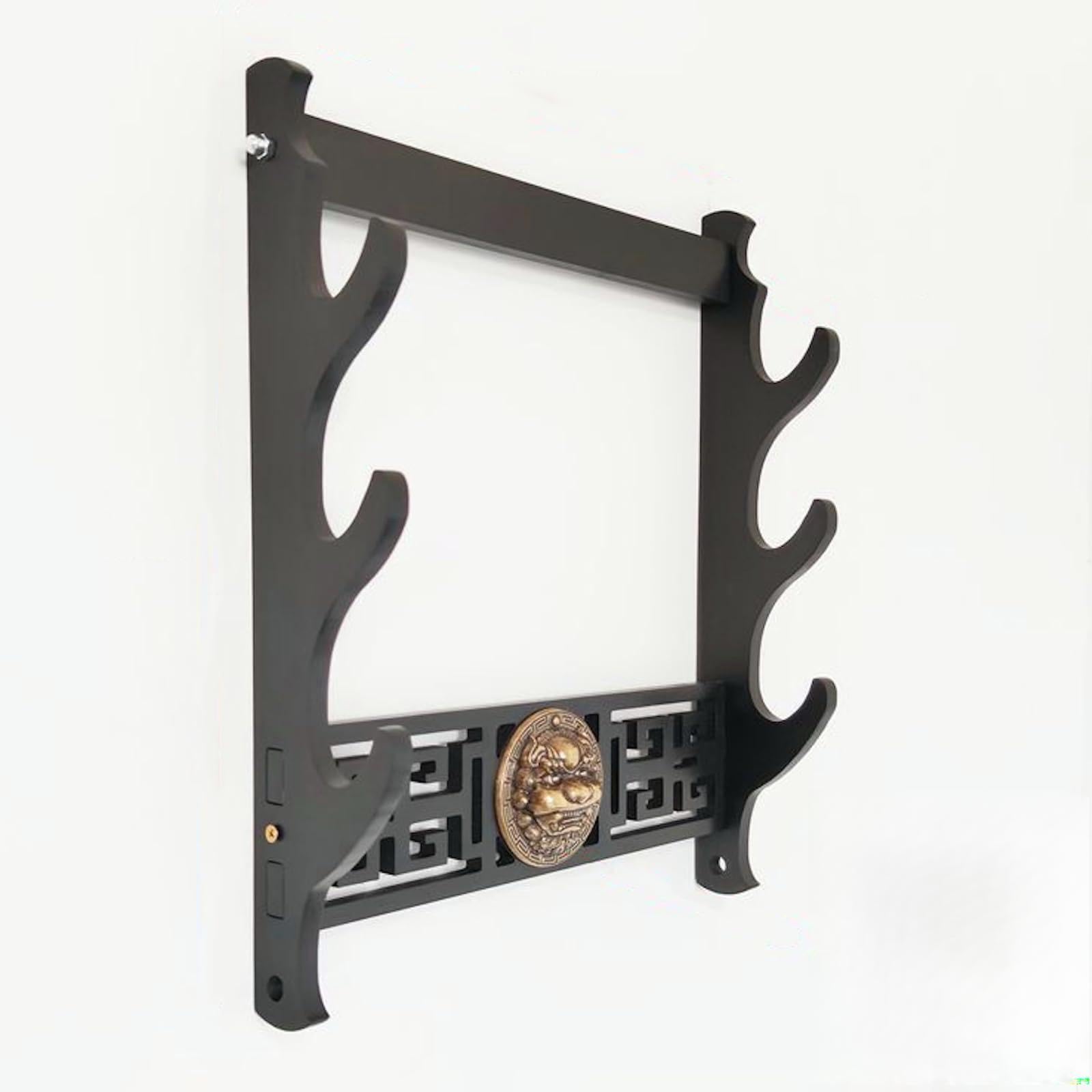 Estante de exhibición de espadas de madera, soporte de pared para cuchillas, material de tablero duradero para almacenamiento y decoración seguros