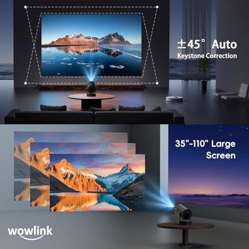 Image of [Built-in App & 2026 Upgraded] Mini Projector with WiFi 6 and Bluetooth 5.4
