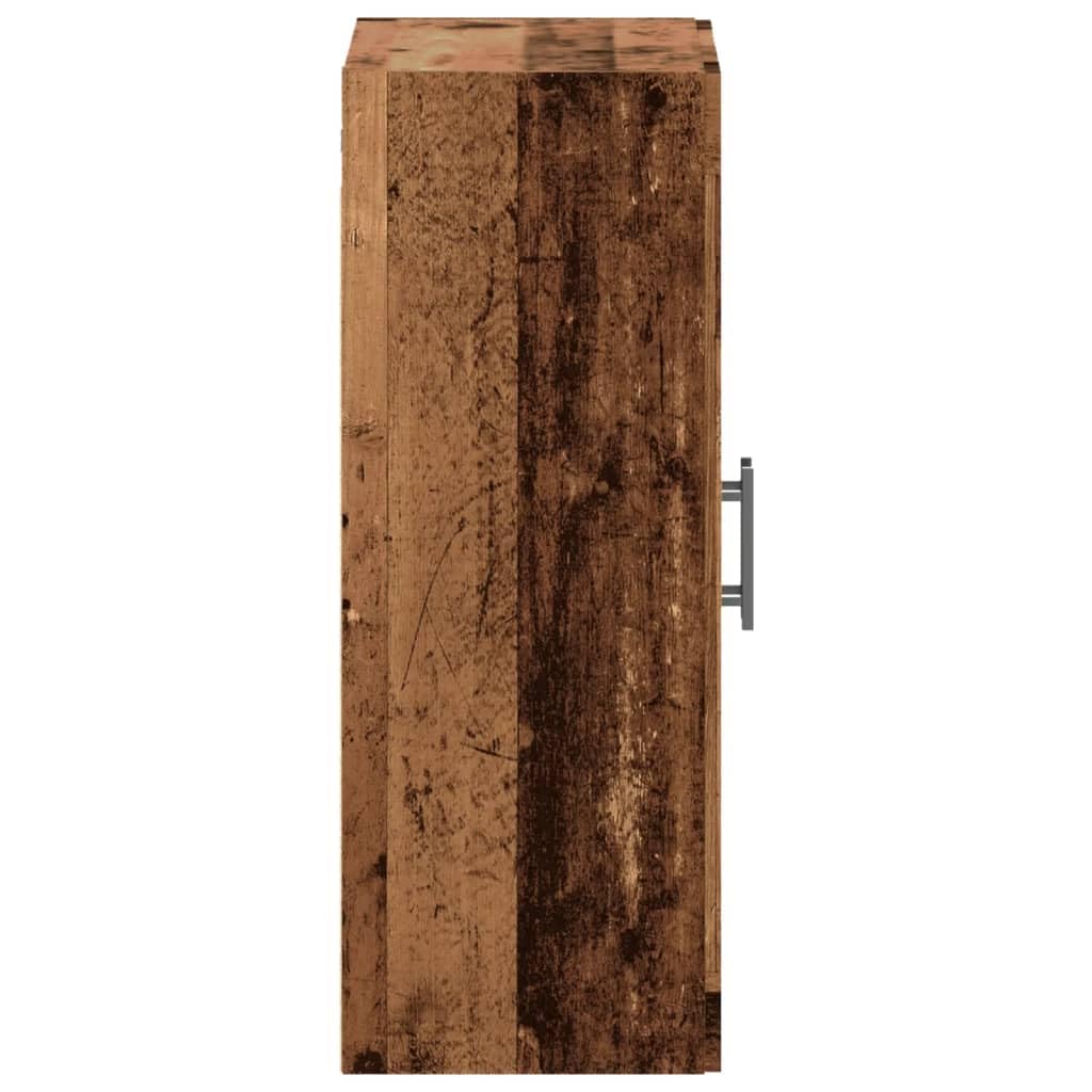 vidaXL Wandschrank Altholz-Optik 69,5x34x90 cm Holzwerkstoff, Schrank, Hängeschrank, Beistellschrank, Lagerschrank, Hängewandschrank, Schwebeschrank