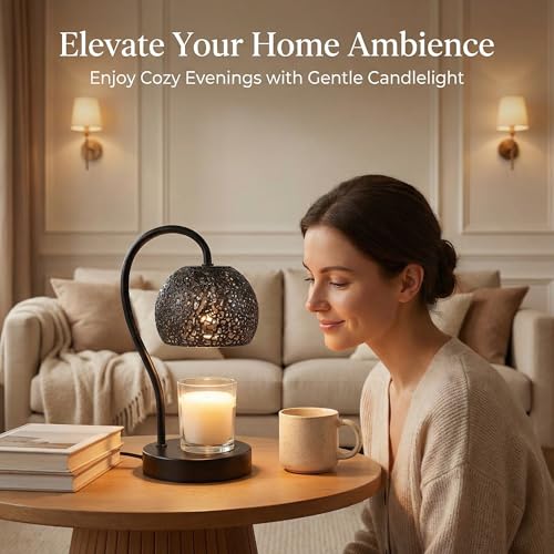 Candle Warmer Lamp with Timer, Dimmable Candle Lamp Warmer for Jar Candles - image 5