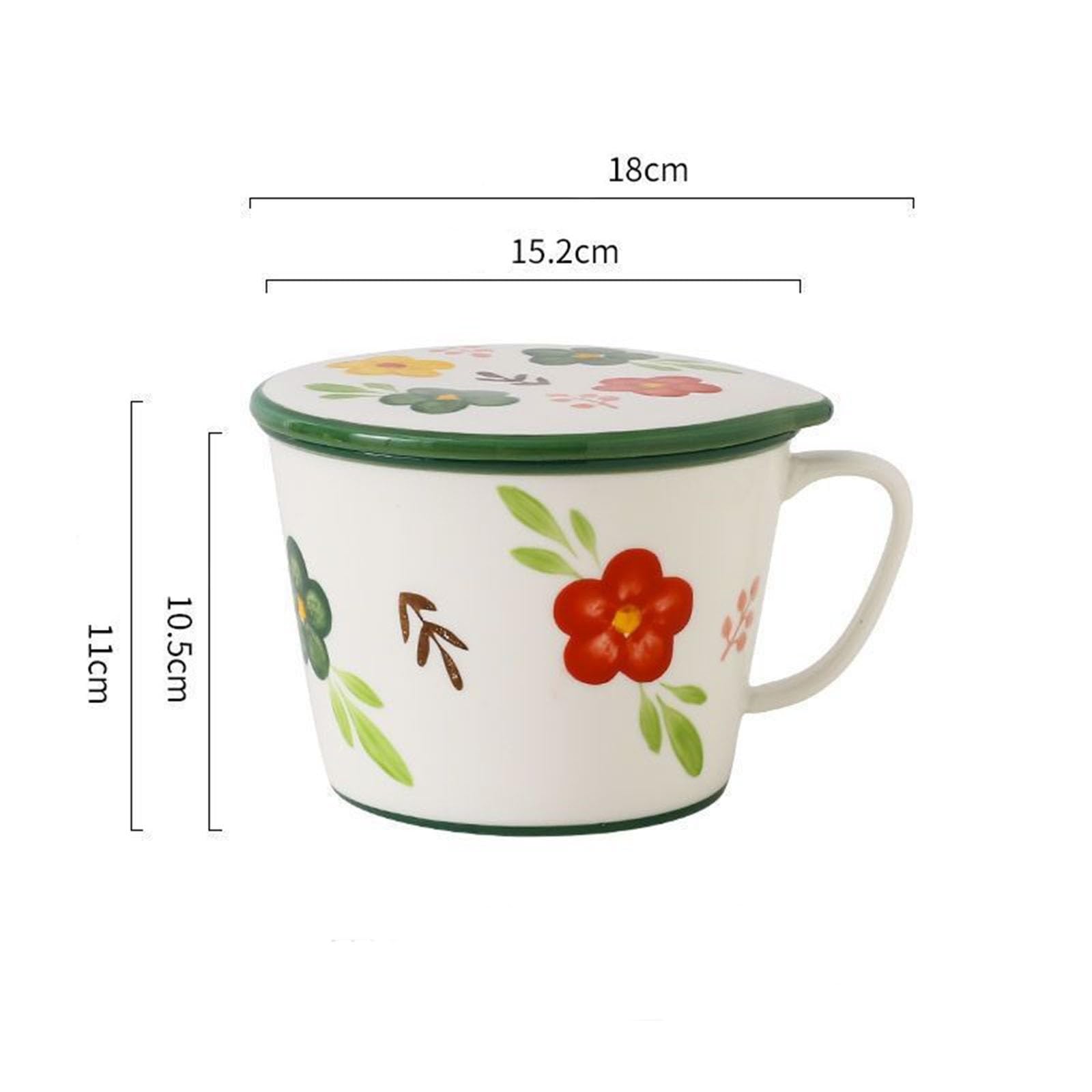 SAeWare Barattolo in ceramica per olio in ceramica, per spezie, casa, cucina, peperoncino, per cucina, colore giallo, 18 x 11 cm, verde, 18 x 11 cm