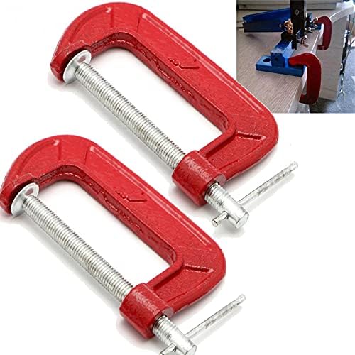 2PCS Heavy Duty G-Clamps 100mm 4" for Hobby, Model Makers Wood Metal Work