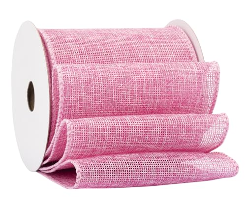 Fondersy 9-Meter Coreopsis Burlap Ribbon Wired Burlap Ribbon, 100mm Width for Gift Wrapping Floral Arrangements