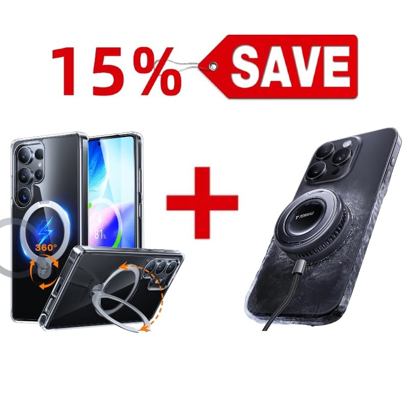 TORRAS PolarCircle Qi2 Mag-Safe Charger & Magnetic Case — Buy Together to Save 15%