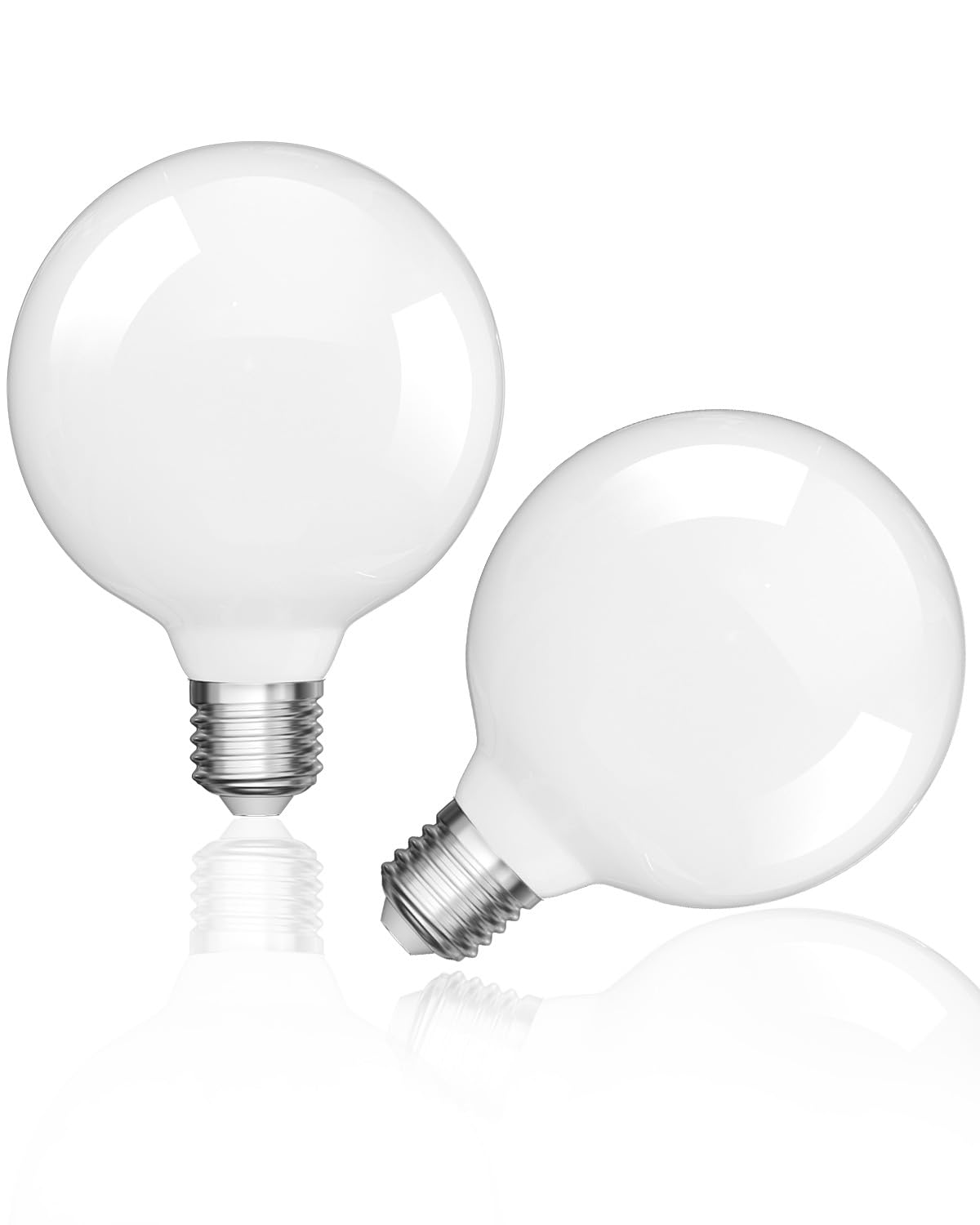Lamptobe G80 Globe LED Bulbs,6.5W E27 Globe Bulb,Equivalent 55W,Pack of 2