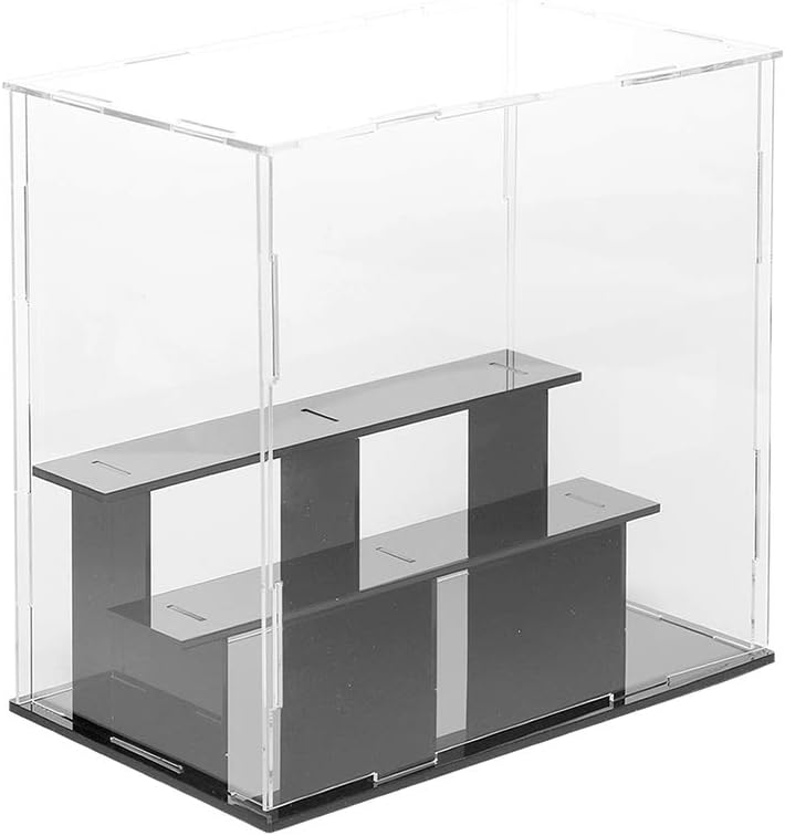 Lanscoe Multilayer Clear Acrylic Display Case Countertop Box Cube Organizer Stand Dustproof Protection Showcase for Action Figures/Toys/Collectibles 3 Tier 6.7x6x10.6inch;17x15x27cm